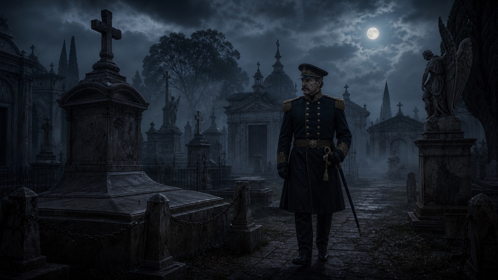 Editorial illustration for General Miramontes of La Soledad in Toluca, State of Mexico.