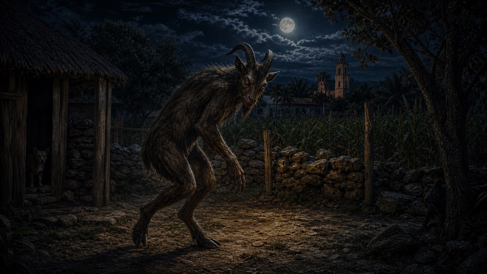 Editorial illustration for The Huay Chivo of Valladolid in Valladolid, Yucatán.