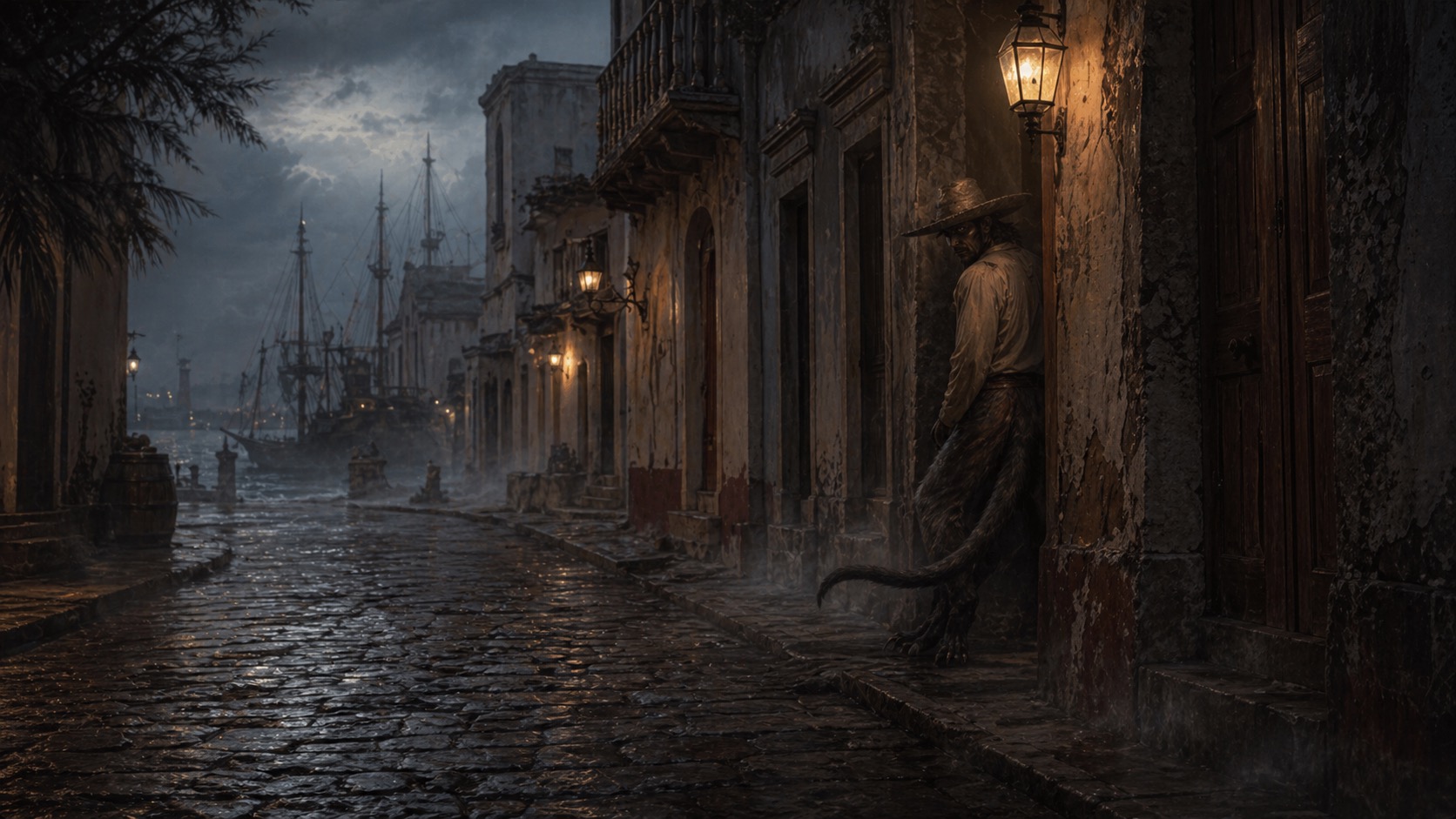 Editorial illustration for The Nahual of the Port in Veracruz, Veracruz.