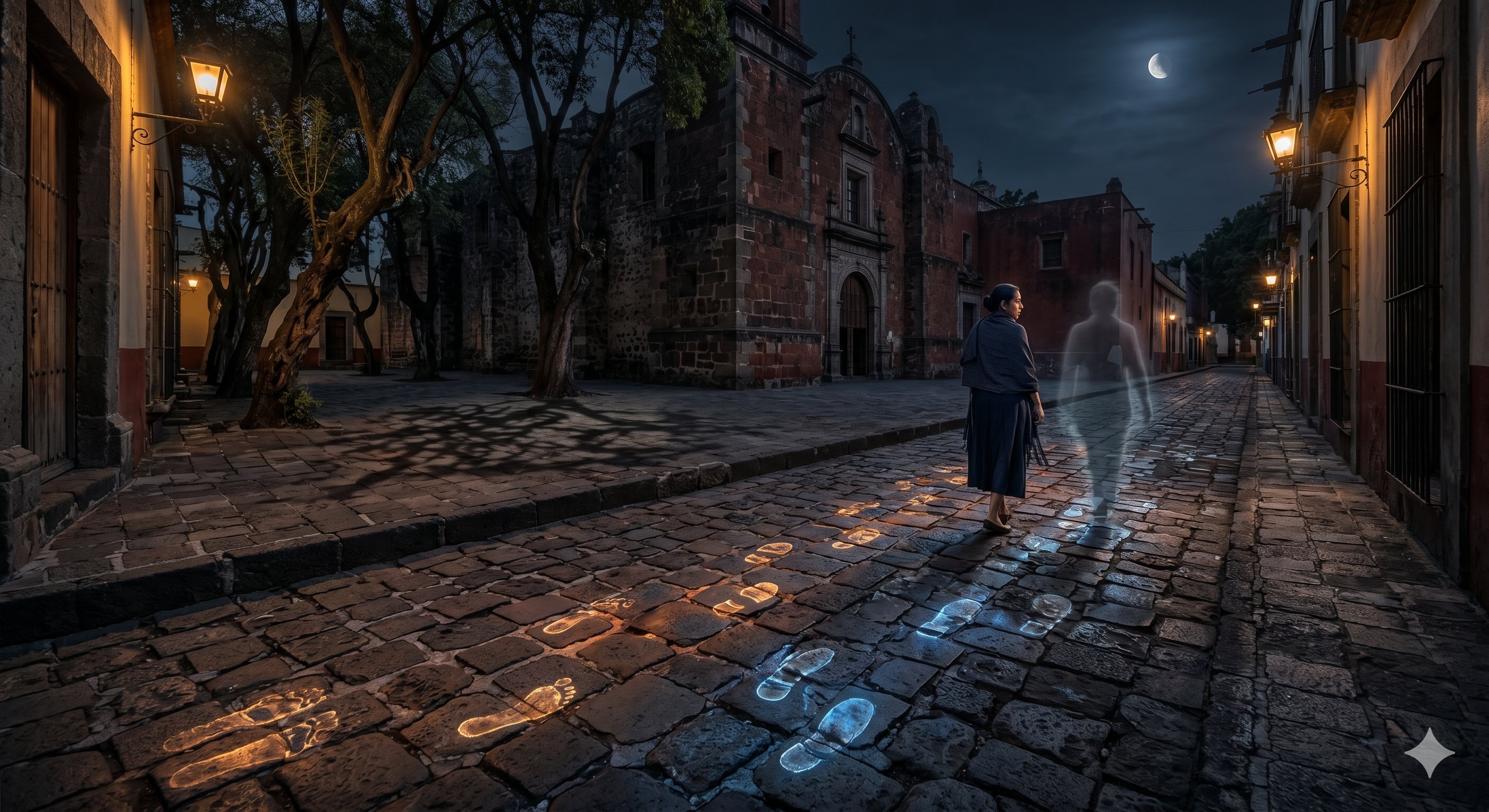 Editorial illustration for The Listening Stone of Santa Catarina in Coyoacán, Mexico City.